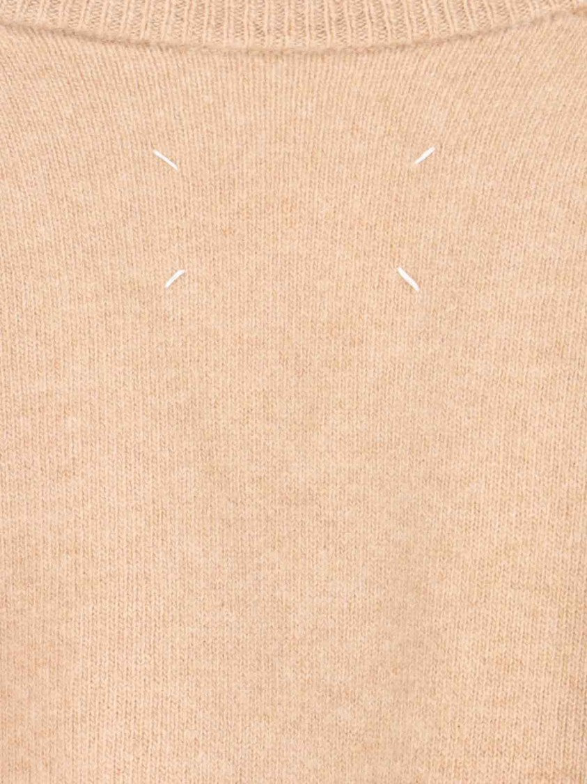 Maison Margiela "Four Stitches" Wool Cardigan – Beige