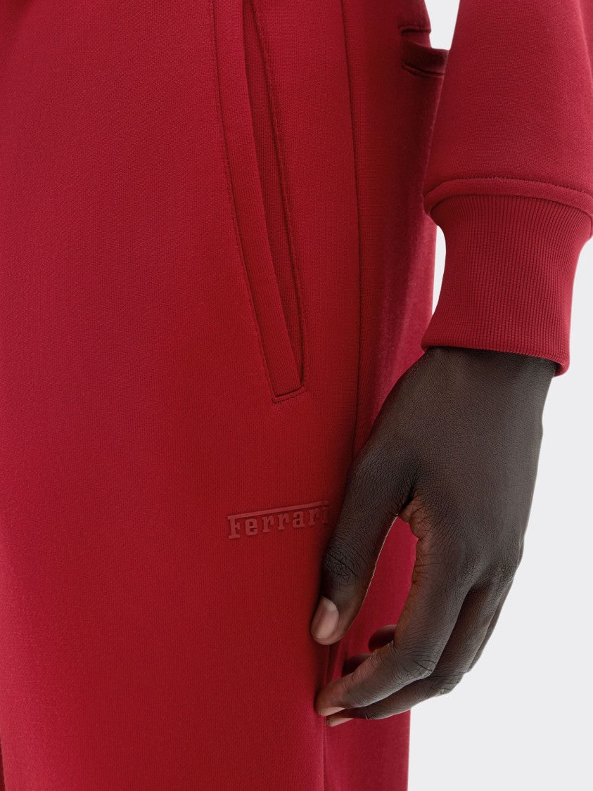 Ferrari Tapered Drawstring Ribbed Tracksuit Bottoms