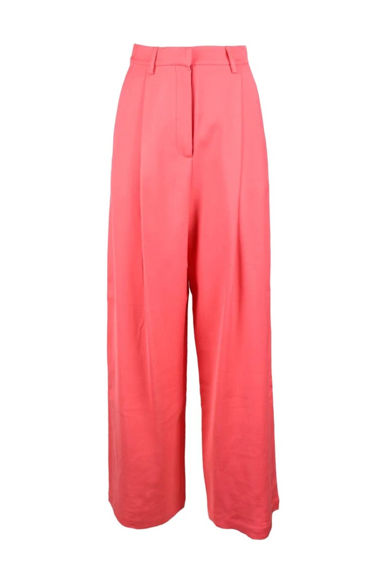 Alysi Wide-Leg High-Waist Trousers With Belt Loops