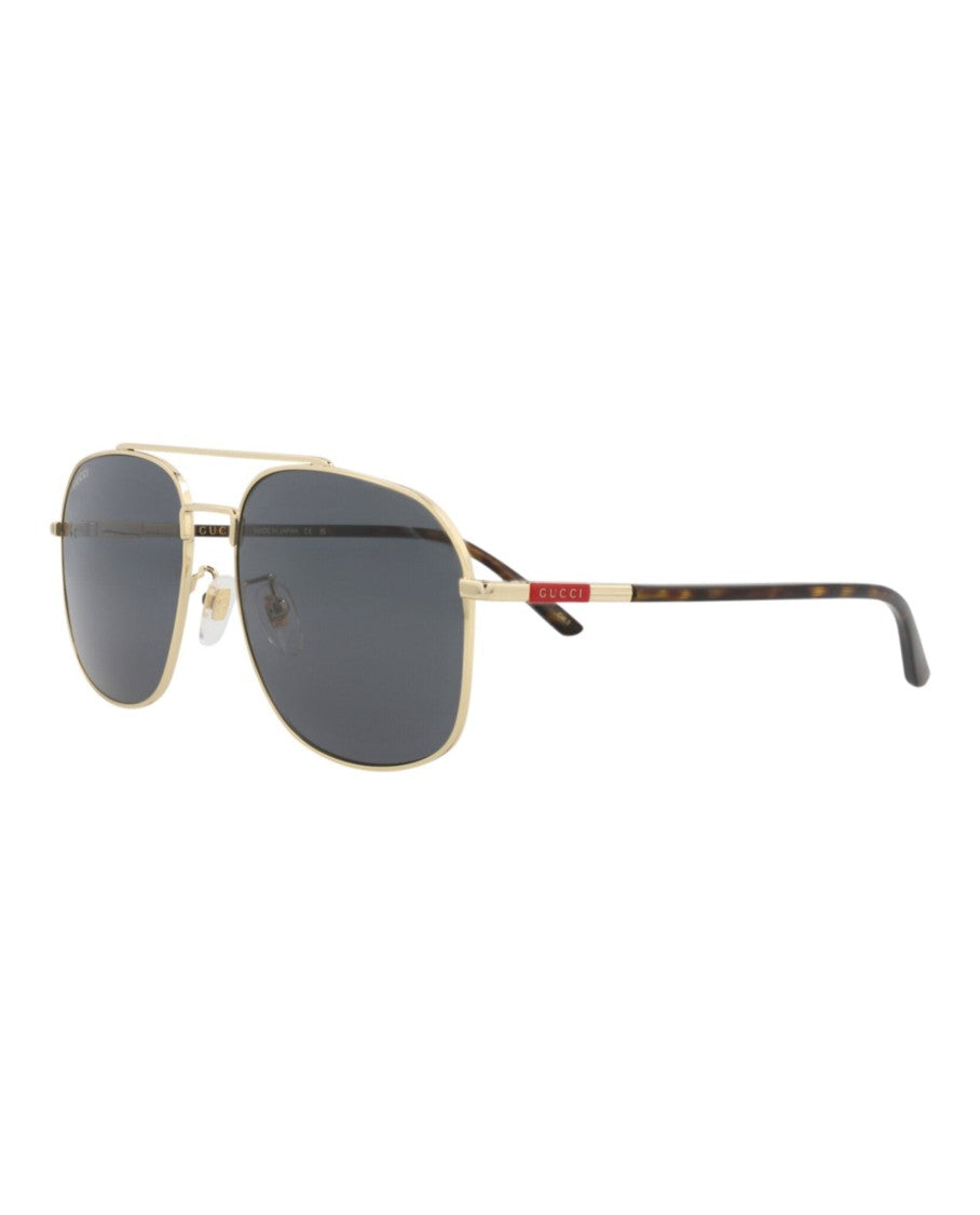 Gucci Aviator-Frame Metal Sunglasses