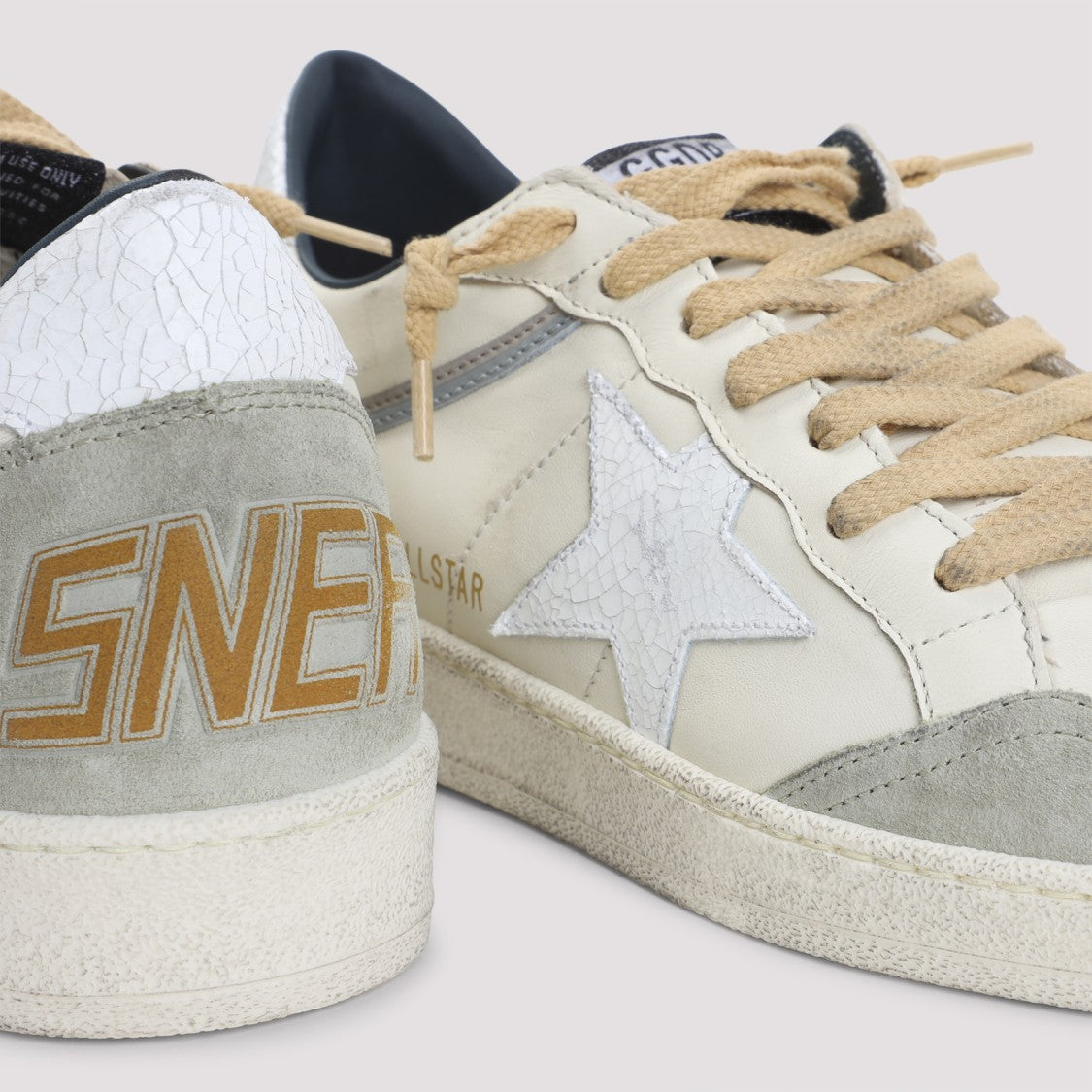 Golden Goose Ballstar Sneakers With Signature Overused Effect