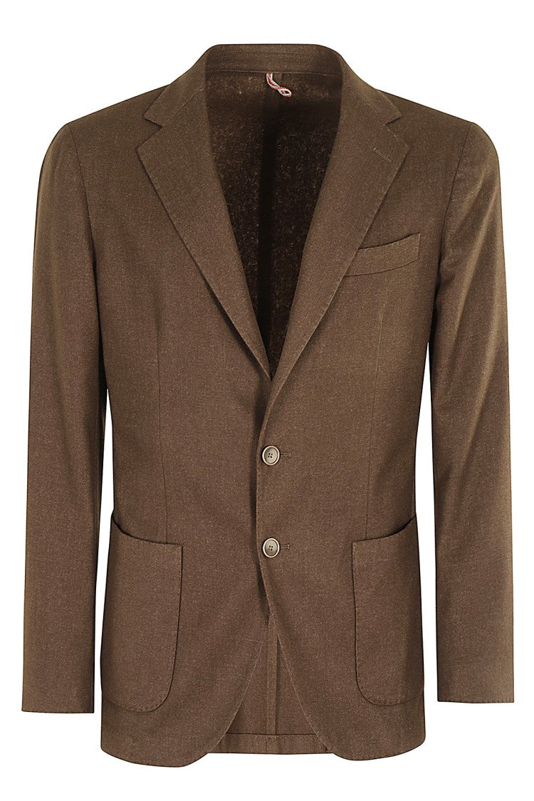Santaniello Tobaco Garment Dyed Wool Jacket