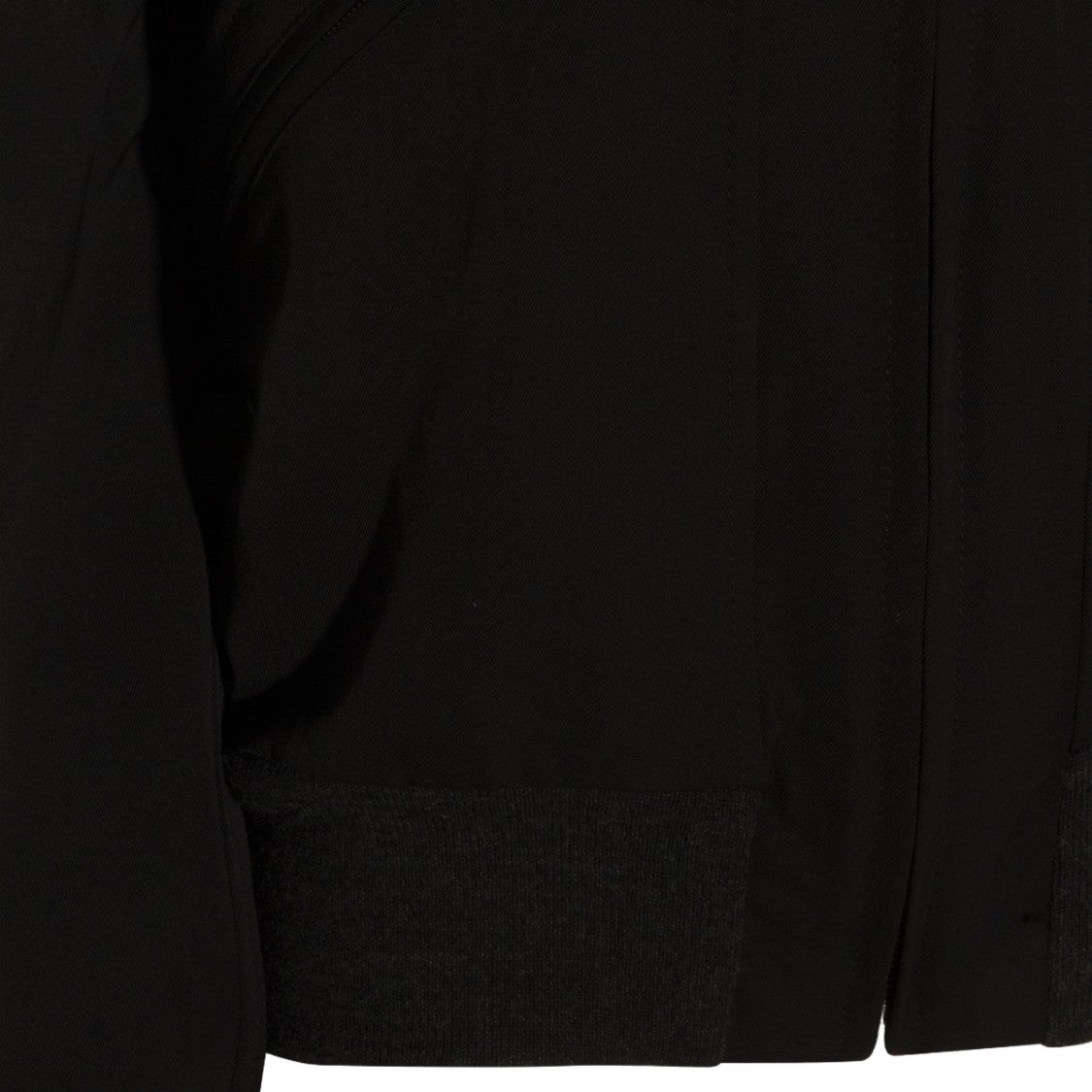 Maison Margiela Black Jacket With Ribbed Details
