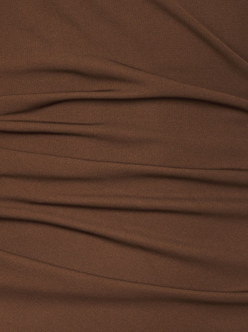 Max Mara Fitted Midi Dress With Long Sleeves