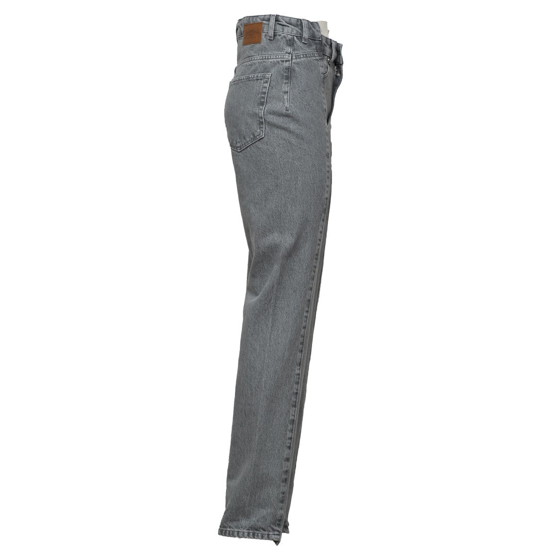 Ganni Rigid Denim Fold Straight-Leg Jeans