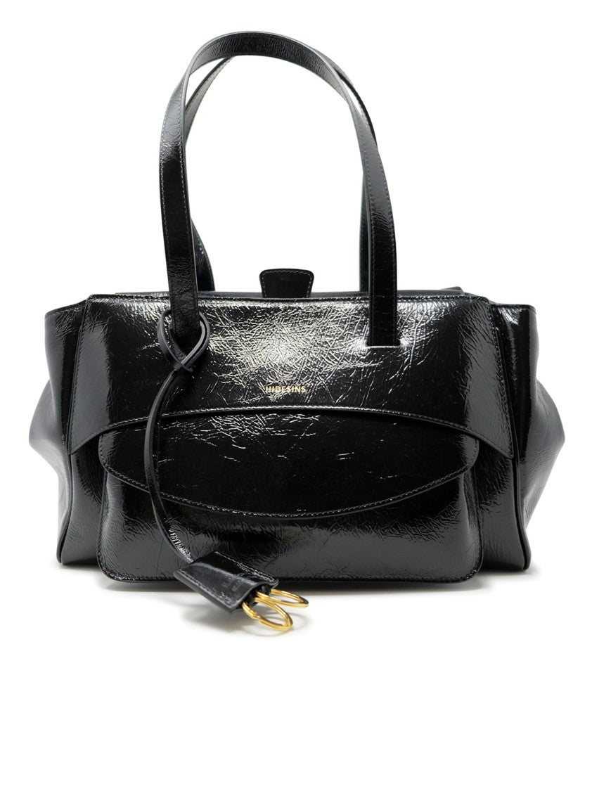 Hidesins Basset Elisir Liquorice Leather Handbag