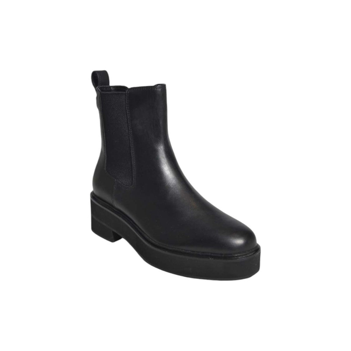 Lauren Ralph Lauren Adrianna Ankle Boots In Black Burnished Leather