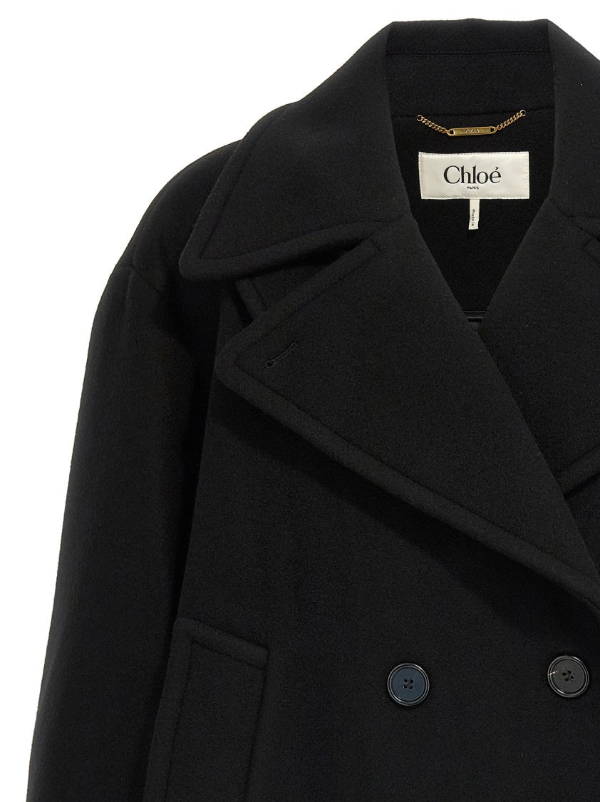 Chloé Double Breasted Wool Coat
