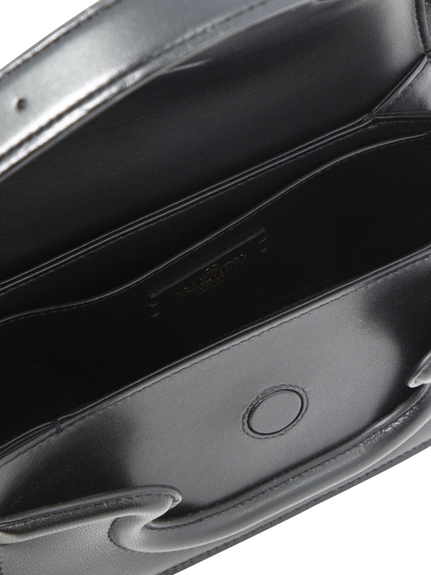 Valentino Garavani Black Leather Shoulder Bag