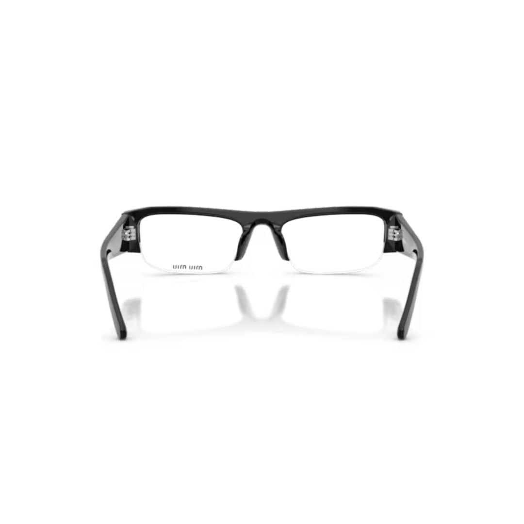 Miu Miu 0Mu B07s Semi-Rimless Black Acetate Eyeglasses
