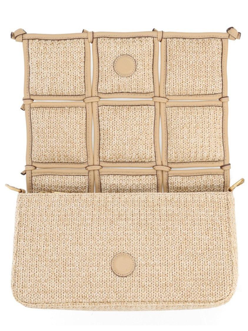 Cult Gaia Gaia Puff Woven Raffia Shoulder Bag
