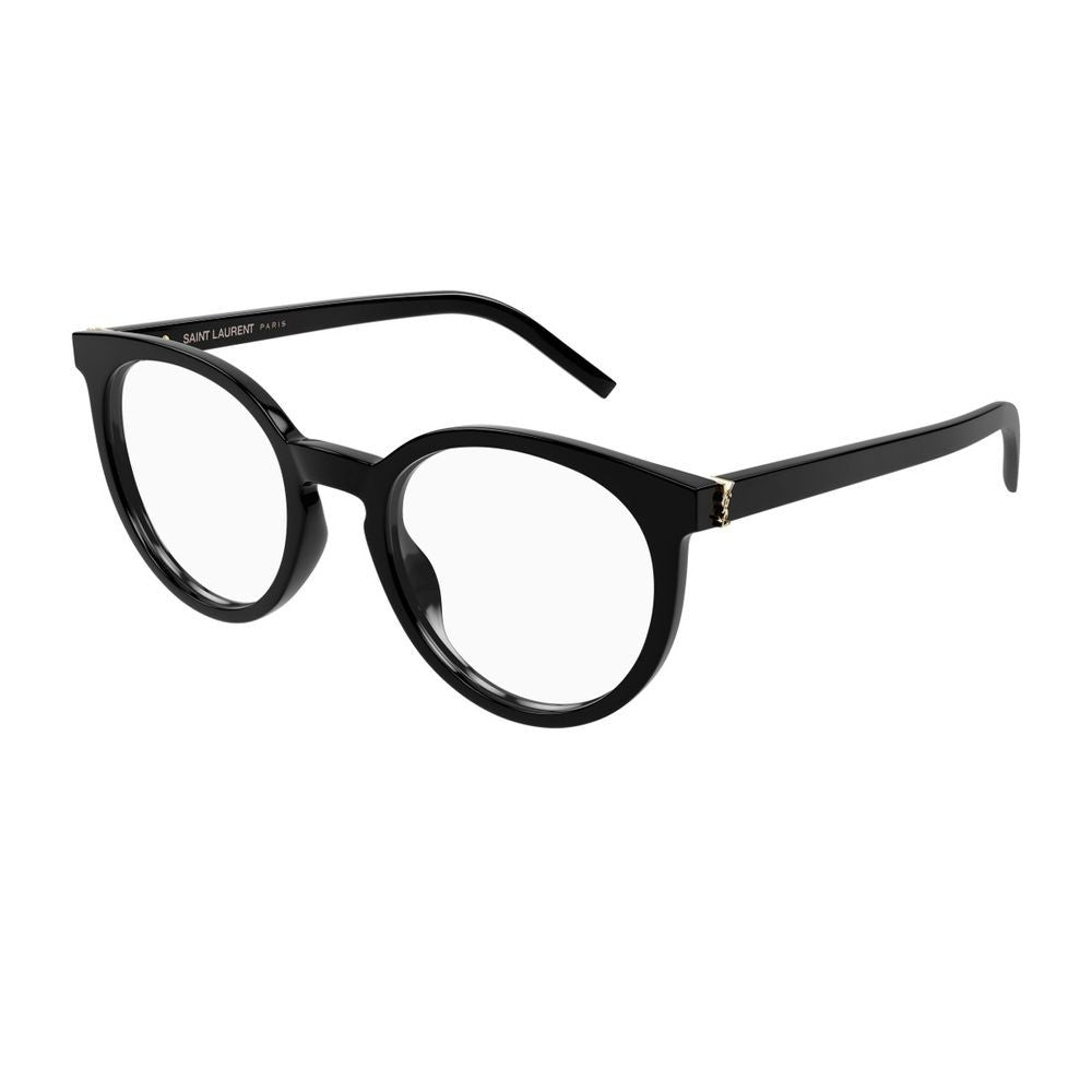 Saint Laurent Sl M147 Monogram Line Monogram Linea Sl M147 Optical Frame In Shiny Black Acetate
