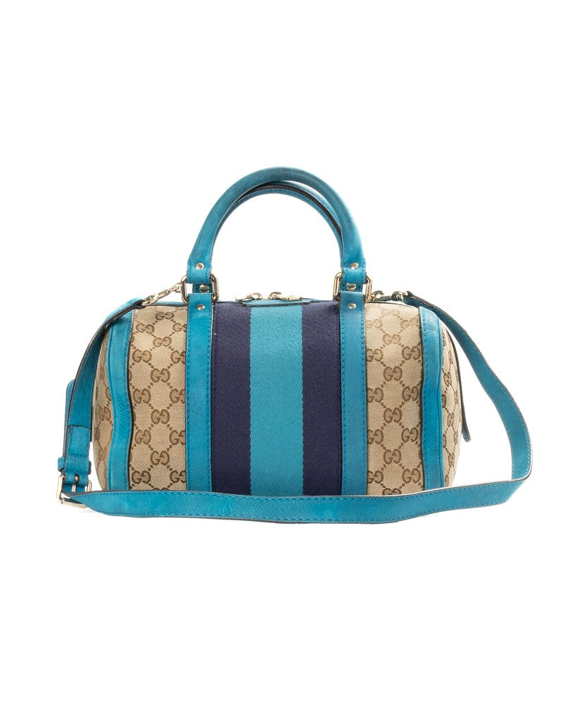 Gucci Boston Small Web Gg Supreme Monogram Shoulder Bag