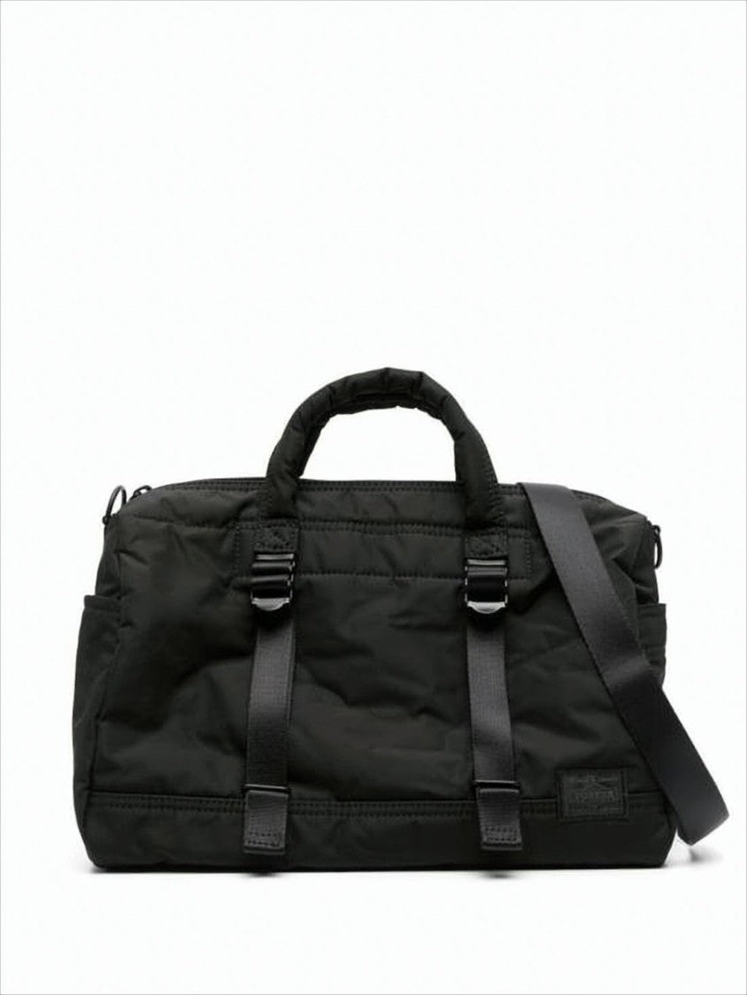 Porter Nylon Tote Bag With Adjustable Straps And Zippered Compartment