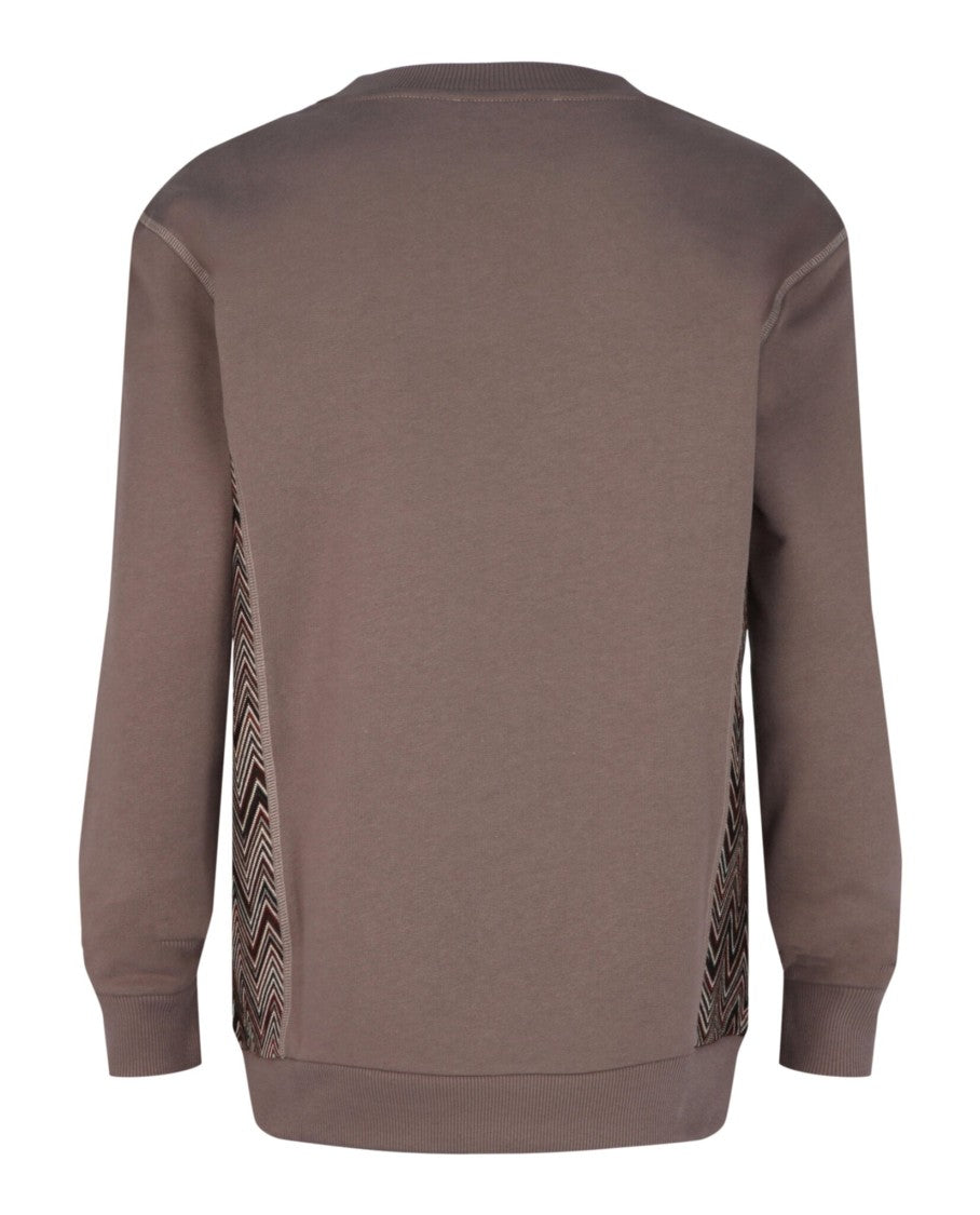 M Missoni Zig-Zag Panelled Crewneck Sweatshirt