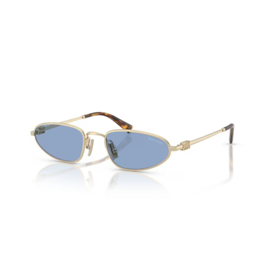 Miu Miu 0Mu A52s Oval Gold Metal Sunglasses