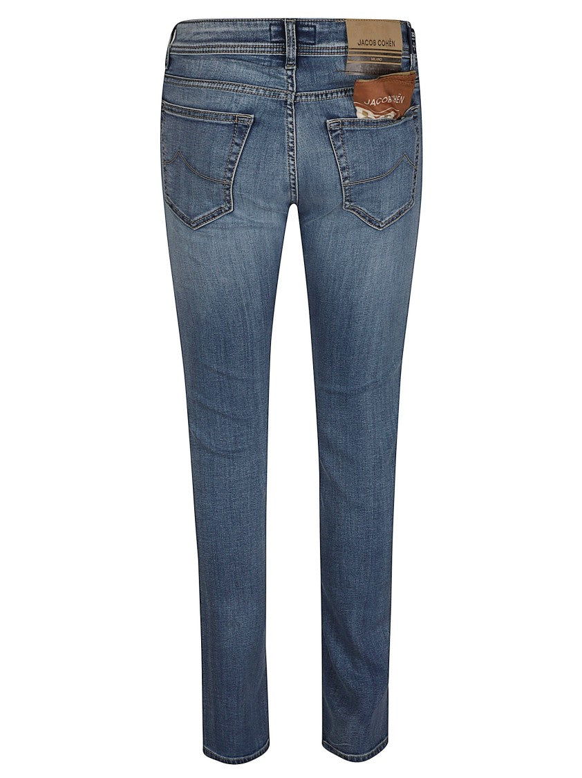 Jacob Cohen Nick Distressed Slim-Fit Five-Pocket Jeans