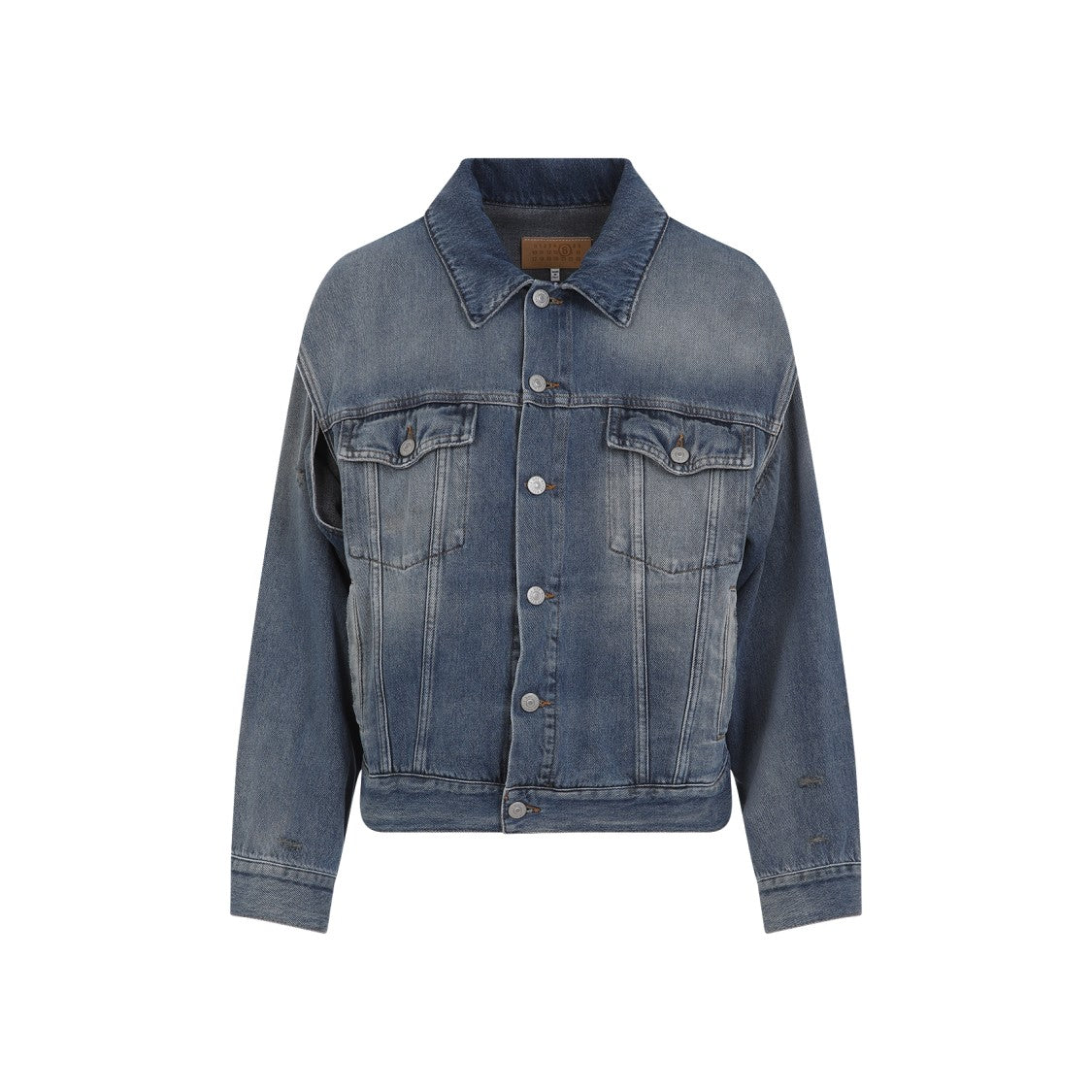 Mm6 By Maison Margiela Grey Blue Cotton Sportsjacket