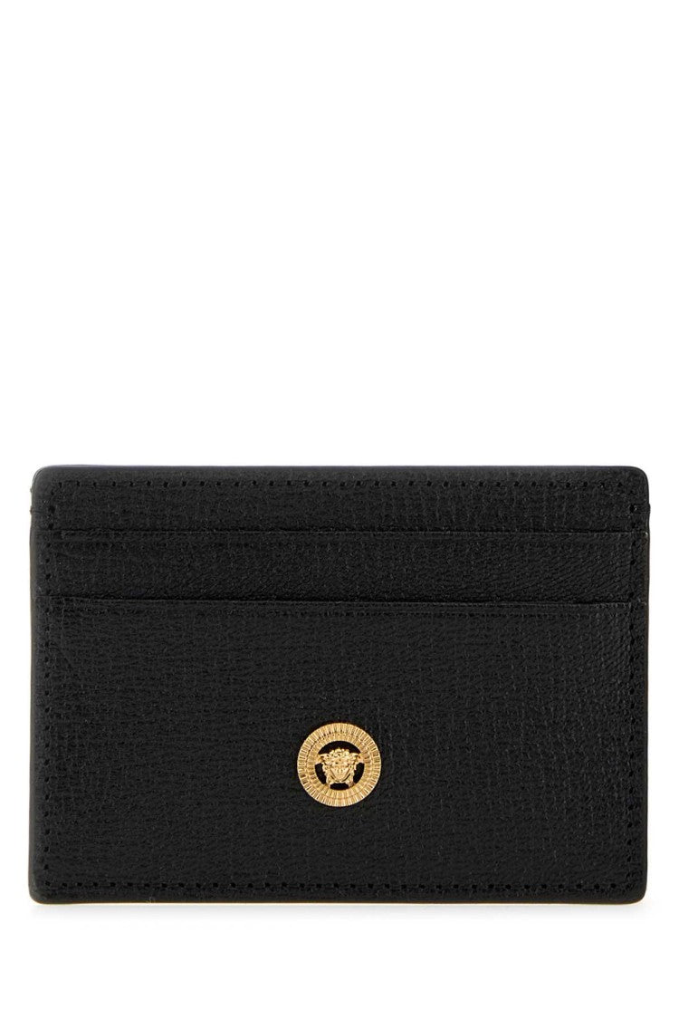 Versace Black Leather Medusa Biggie Card Holder