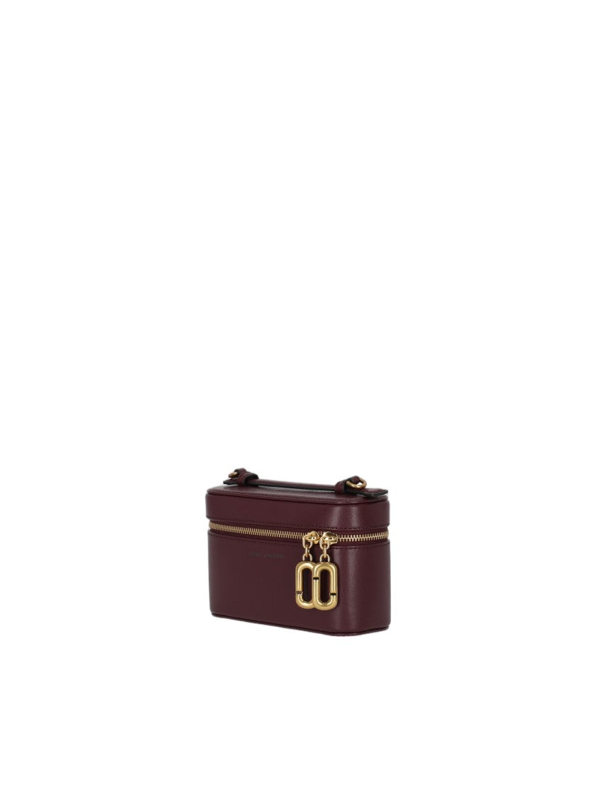 Marc Jacobs Burgundy Cow Leather East-West Vanity Bag