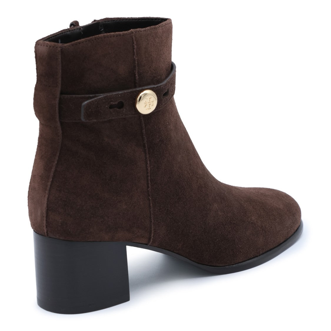 Tory Burch Block Heel Gold Accent Boots