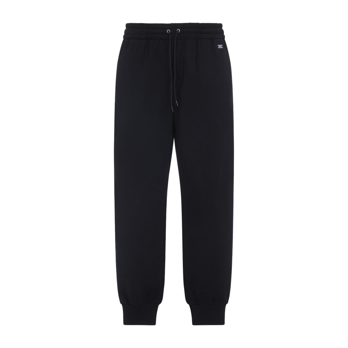 Celine Black Cotton Pants With Drawstring Waist