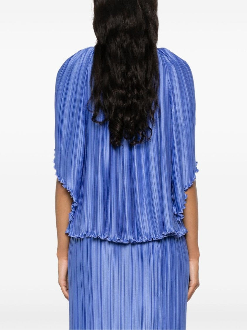 Lanvin Charmeuse Plissé Top