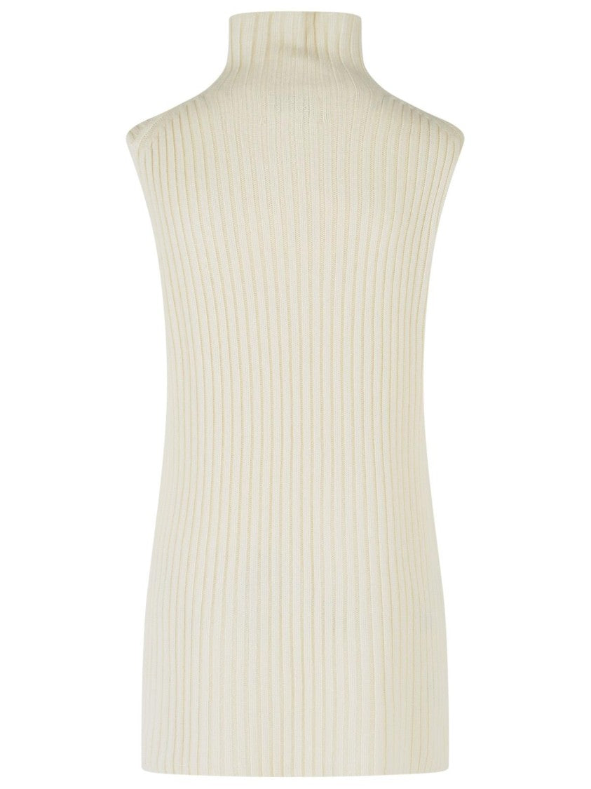 Loulou De Saison Ivory Becca High-Neck Cashmere Vest