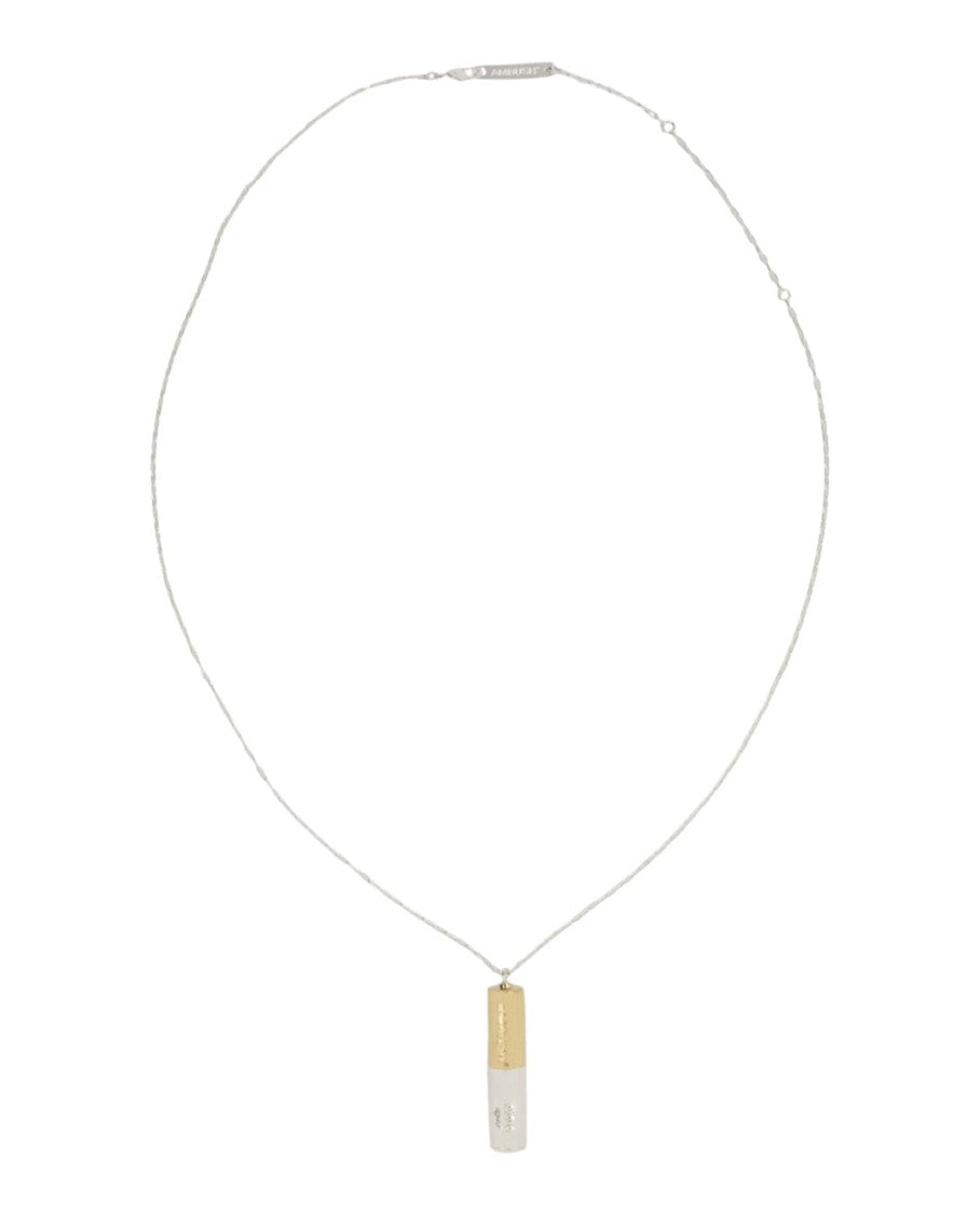 Ambush Battery Charm Necklace With Two-Tone Finish