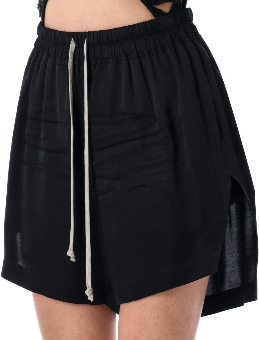 Rick Owens Washed Charmeuse Boxers And Side Slits