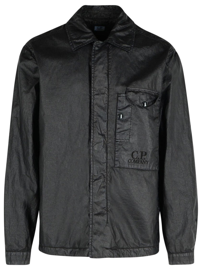 C.P. Company Black Linen Shirt