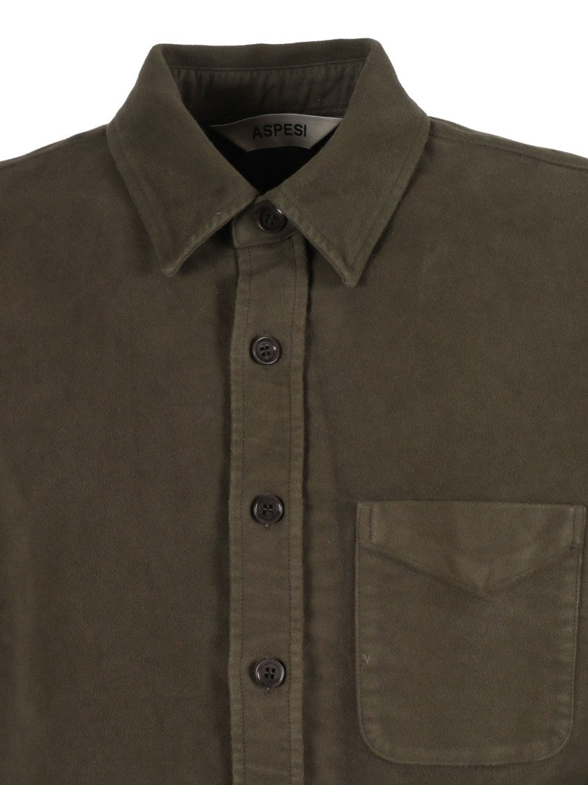 Aspesi Tailored Button-Up Shirt With Pointed Collar