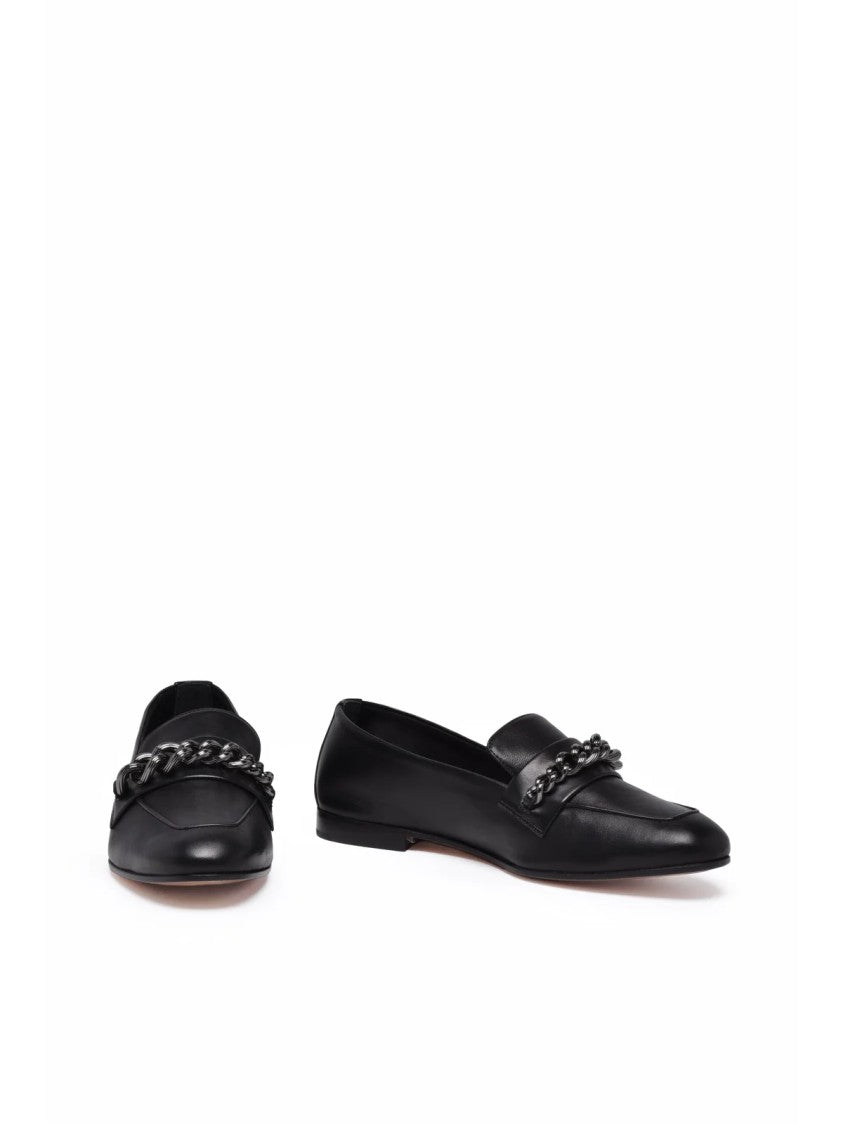 Max Mara Black Leather Lily Loafers