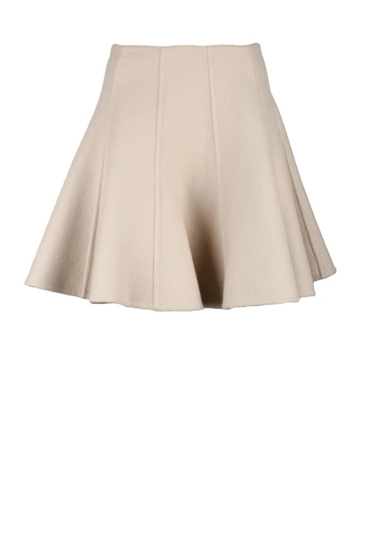 Ermanno Scervino Flared Skirt Virgin Wool - Beige