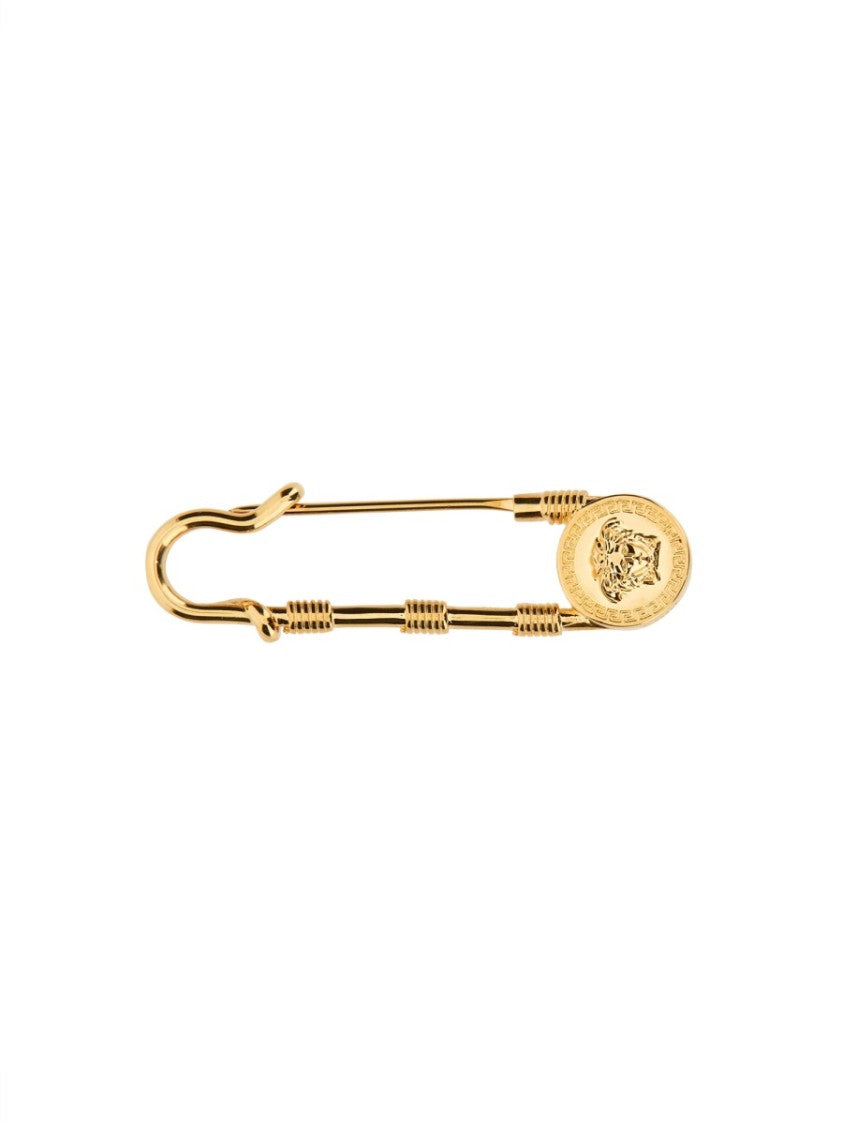 Versace Polished Gold Classical Brass Safety Pin
