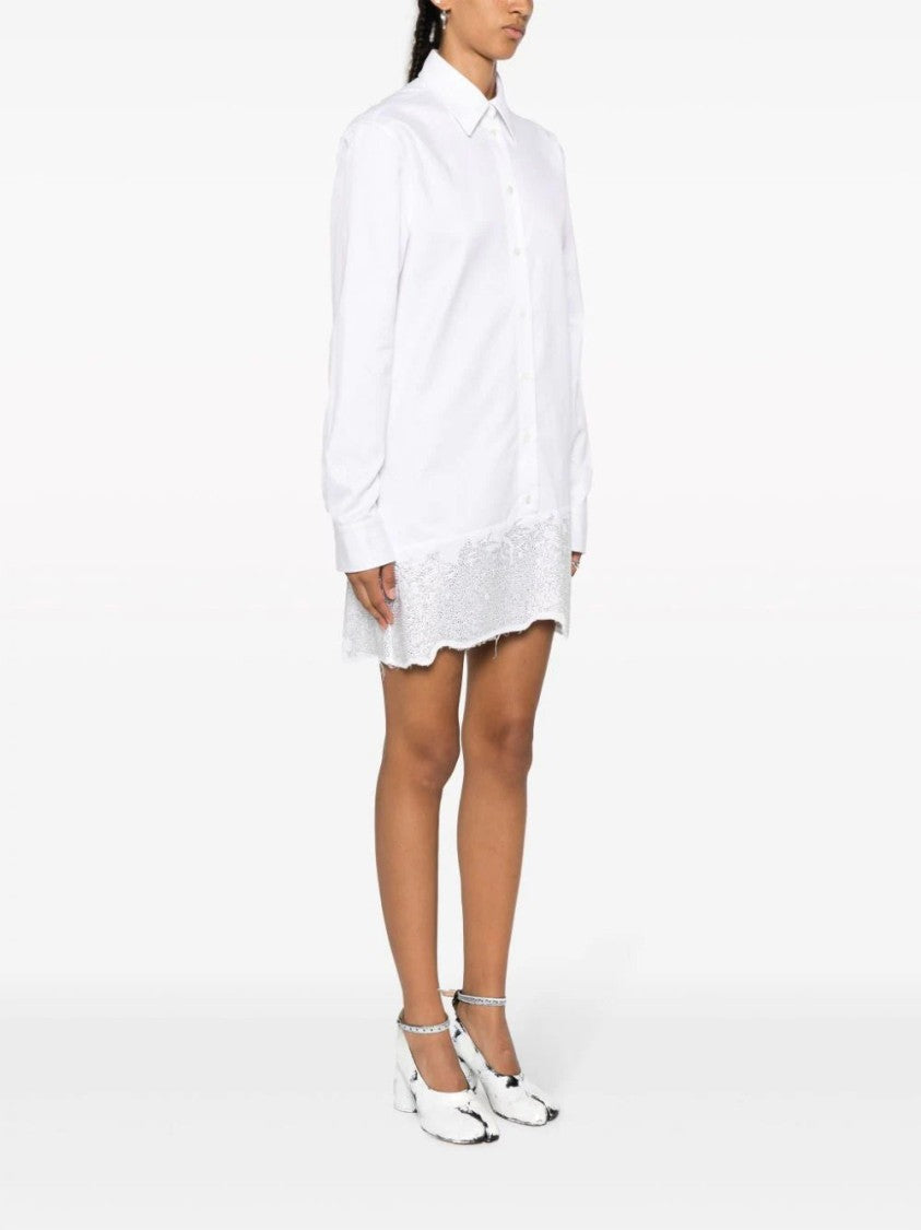 J. W. Anderson Crystal-Embellished Cotton Shirtdress