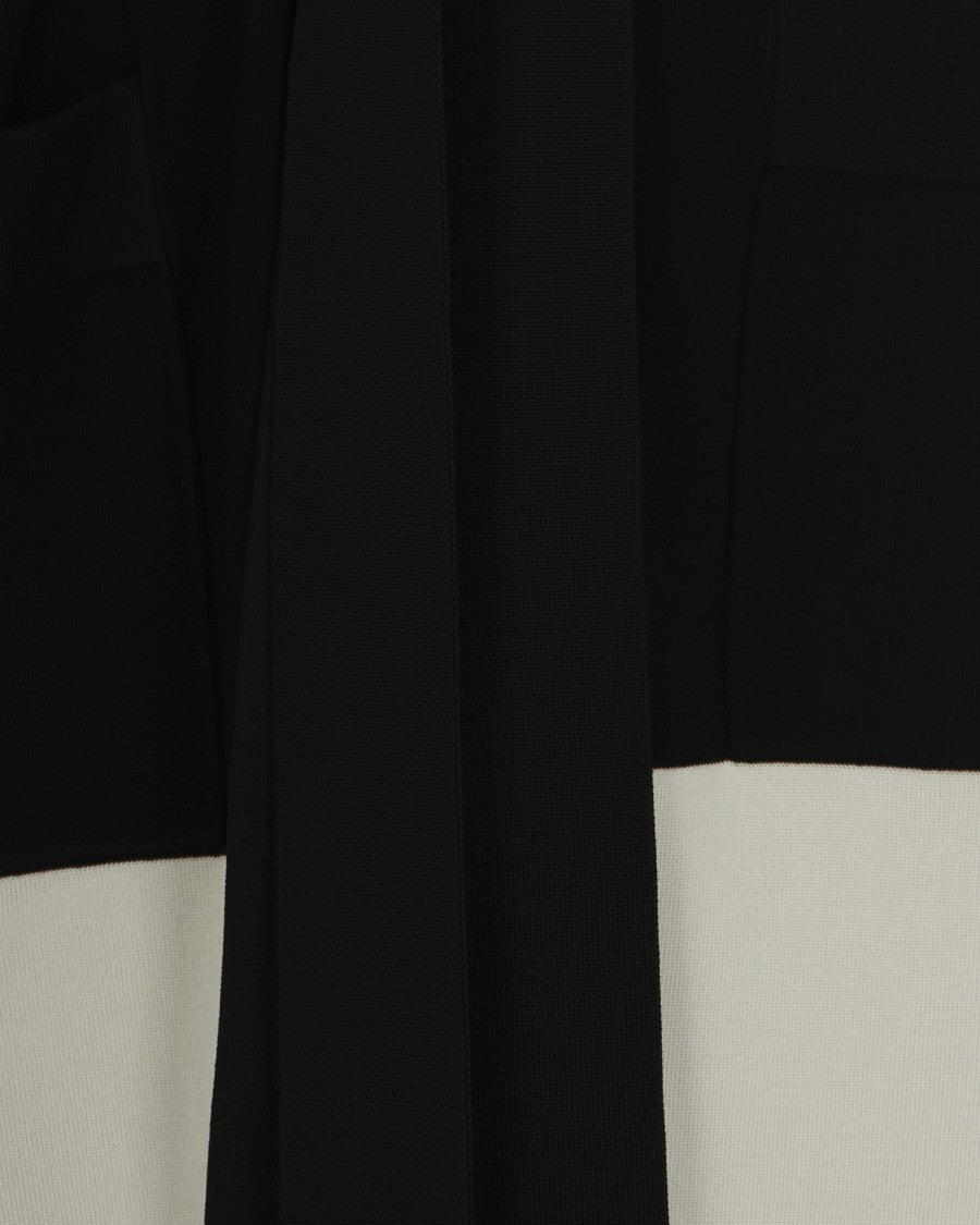 Elisabetta Franchi Viscose Cardigan With Shiny Stripes – Black/Milk