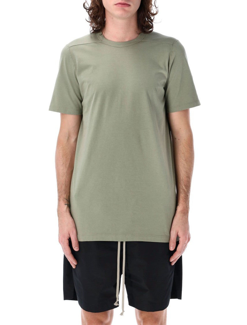 Rick Owens Celadon Cotton T-Shirt With Elongated Hem