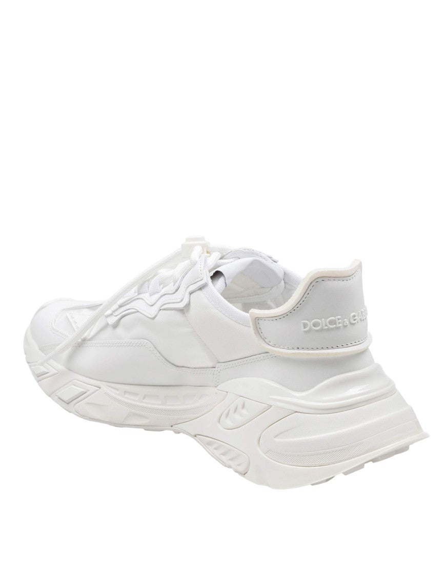 Dolce & Gabbana Day Faster Sneaker In White Fabric
