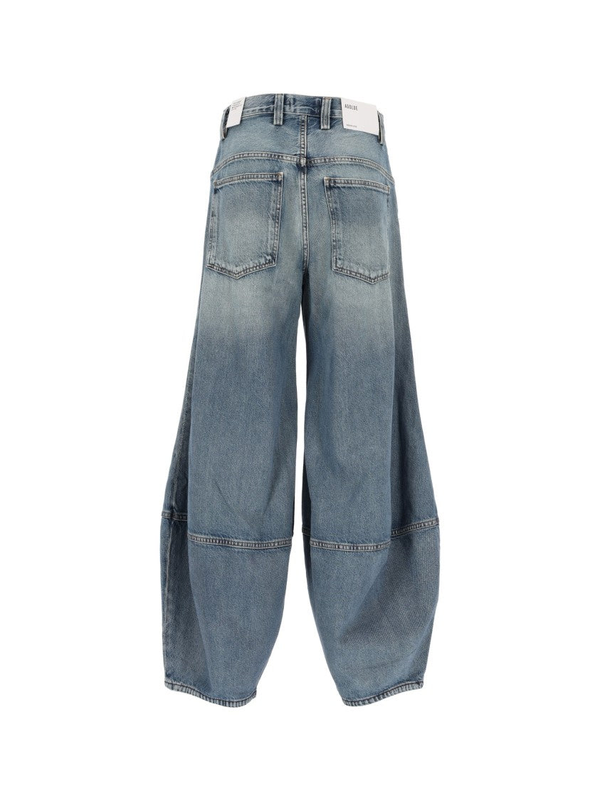 Agolde Lantern-Fit Denim Trousers With Classic Five-Pocket Styling