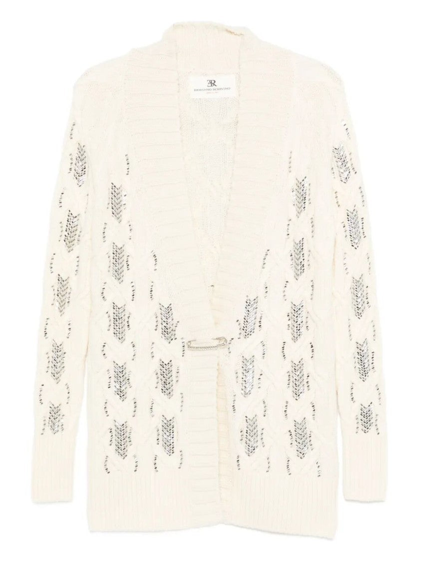 Ermanno Scervino Open-Knit Cardigan With Textured Pattern