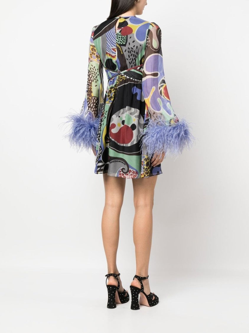 Moschino Psychedelic Print Mini Dress