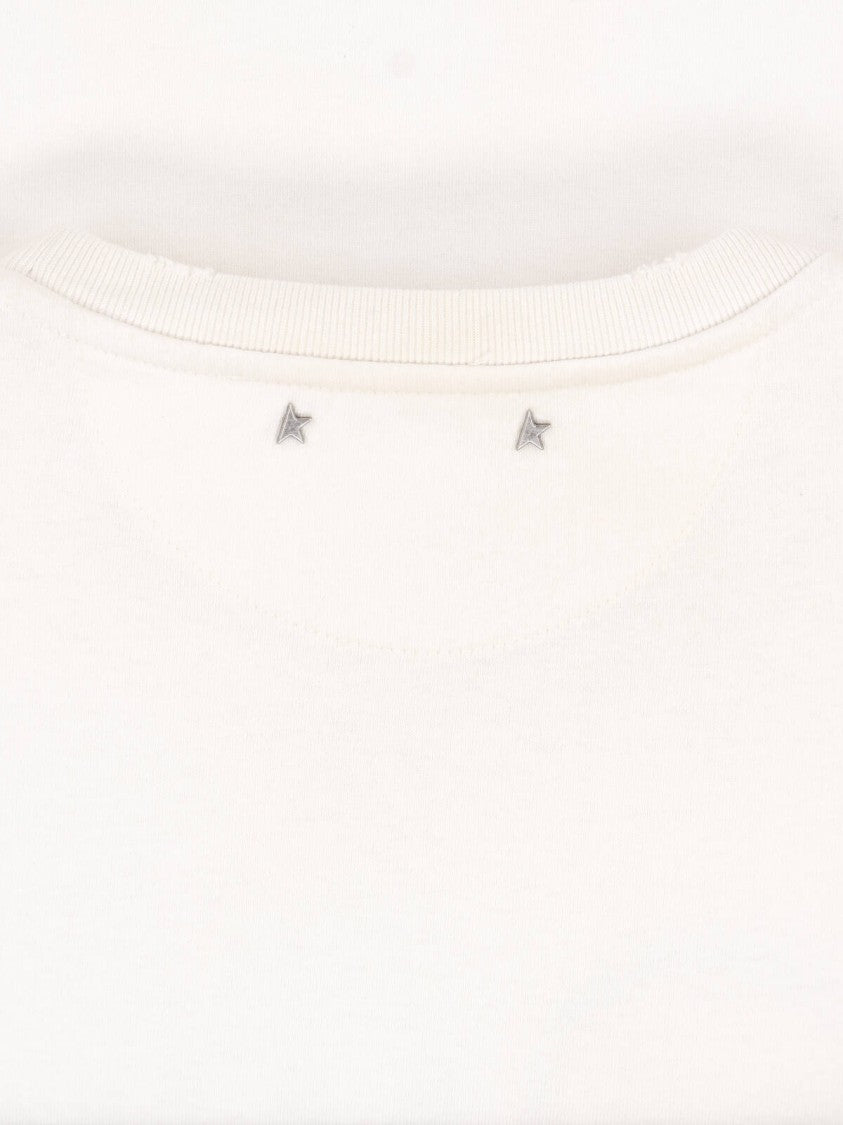 Golden Goose White 10 Mile Run Cotton T-Shirt