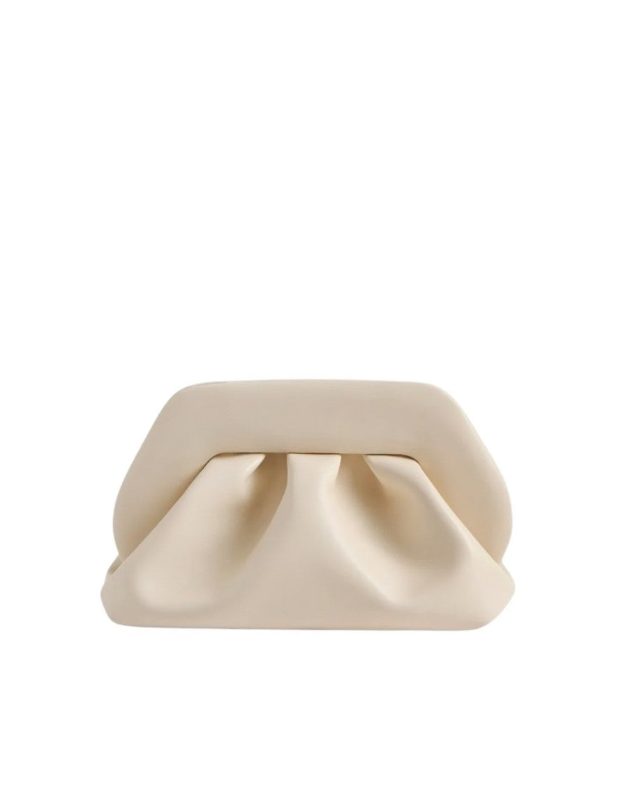 Themoirè Butter Cream Bios Medium Vegan Leather Shoulder Bag