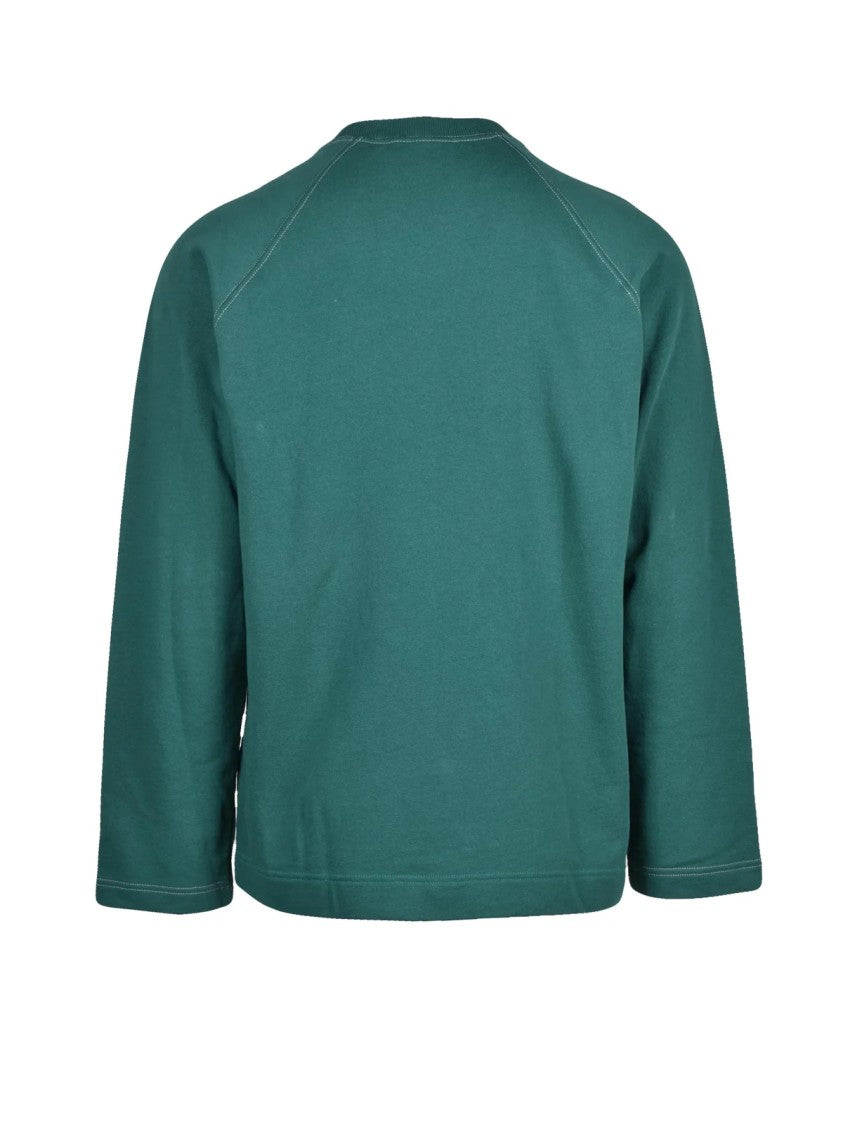Diesel Color Block Crewneck Sweatshirt With Bold Graphic Detail