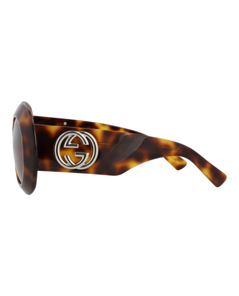 Gucci Round-Frame Recycled Acetate Sunglasses