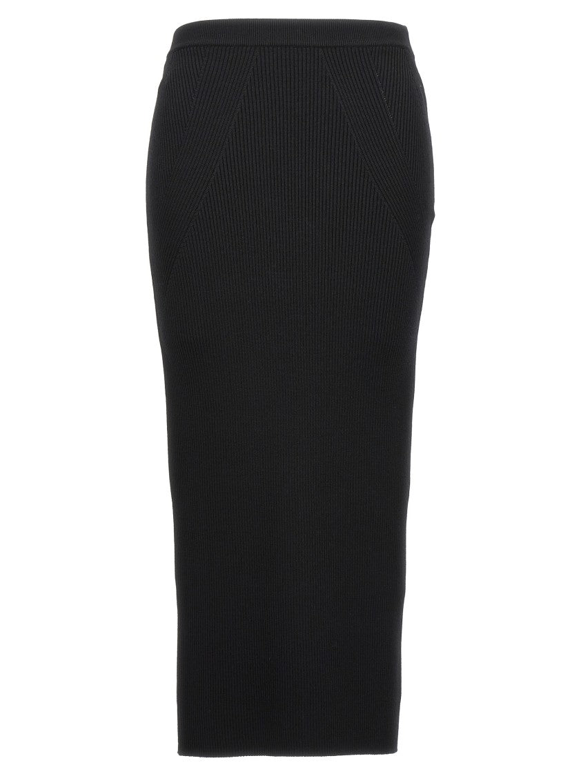 Mcqueen Ribbed Midi Skirt