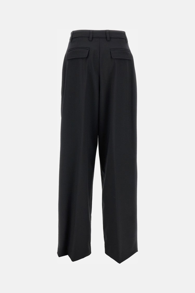 The Latest Black Tailored Wool Blend Trousers
