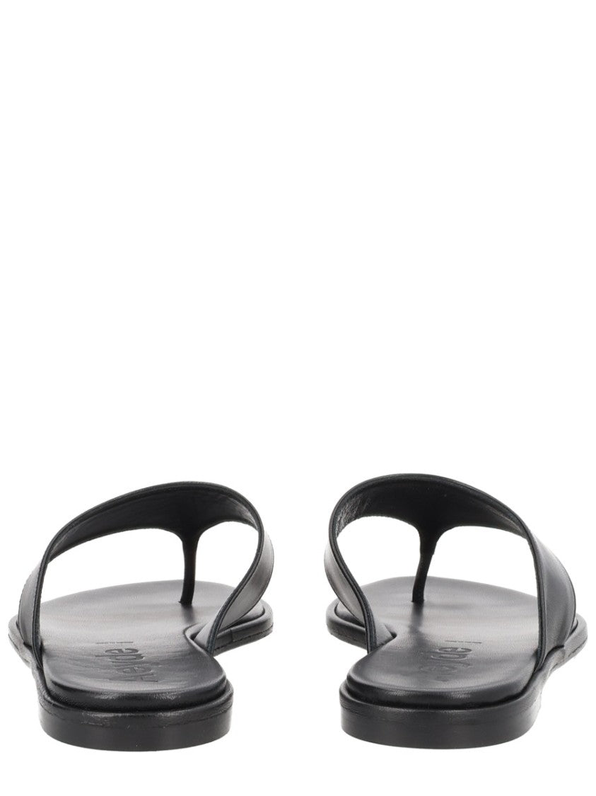 Aeydē Minimalist Wide Strap Toe Post Sandals