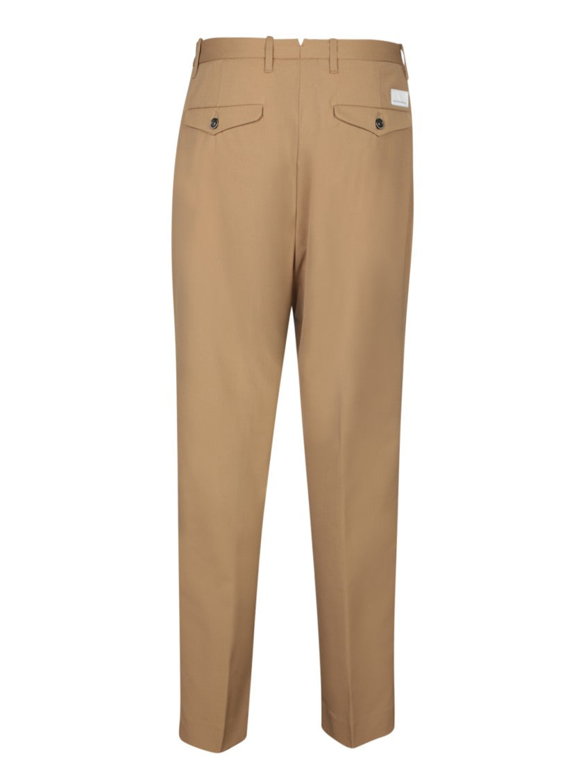Nine In The Morning Tailored Beige Trousers With Classic Zip Fly